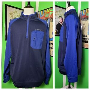 Columbia Men’s 1/4 Zip Up Pullover XL Navy/Blue Sweater Activewear
